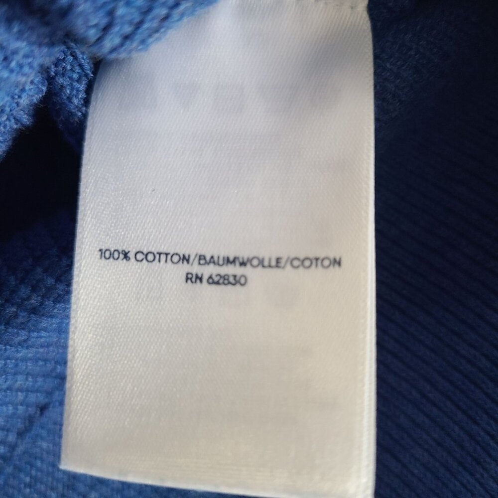 Land's End Women's Cardigan Size 1X Sweater Blue Button-Front Cotton Pockets - Picture 6 of 10